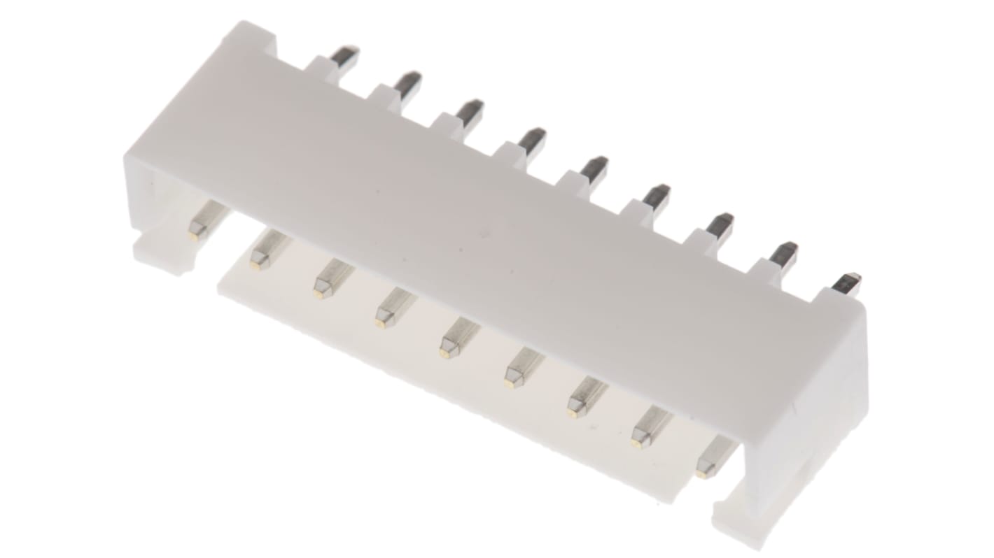 JST XH Series Straight Through Hole PCB Header, 9 Contact(s), 2.5mm Pitch, 1 Row(s), Shrouded