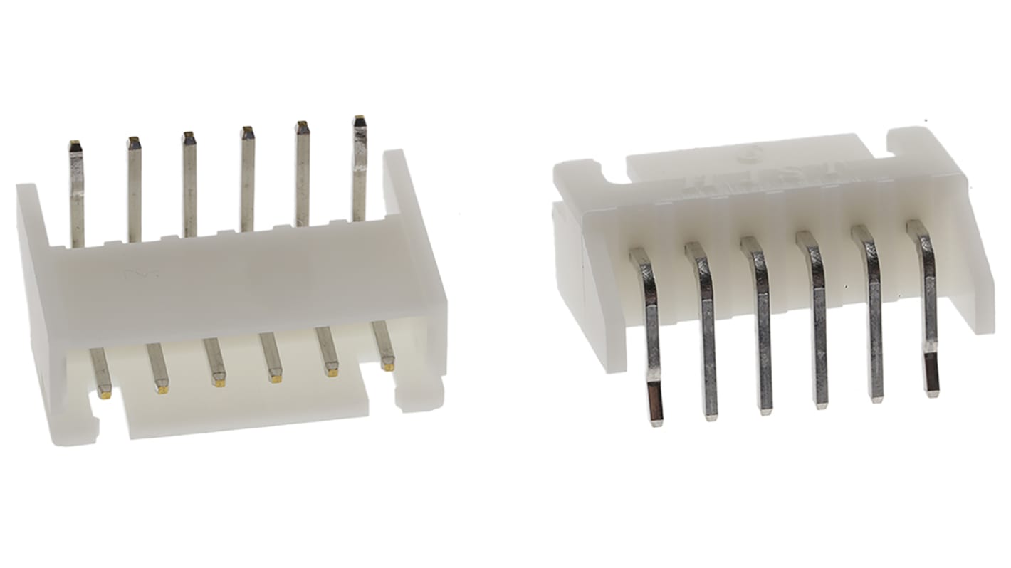S6B-XH-A(LF)(SN) | JST XH Series Right Angle Through Hole PCB Header, 6 ...