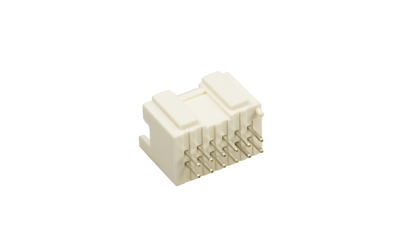 JST PAD Series Straight Through Hole PCB Header, 12 Contact(s), 2.0mm Pitch, 2 Row(s), Shrouded