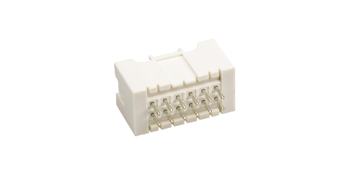 JST XAD Series Straight Through Hole PCB Header, 12 Contact(s), 2.5mm Pitch, 2 Row(s), Shrouded