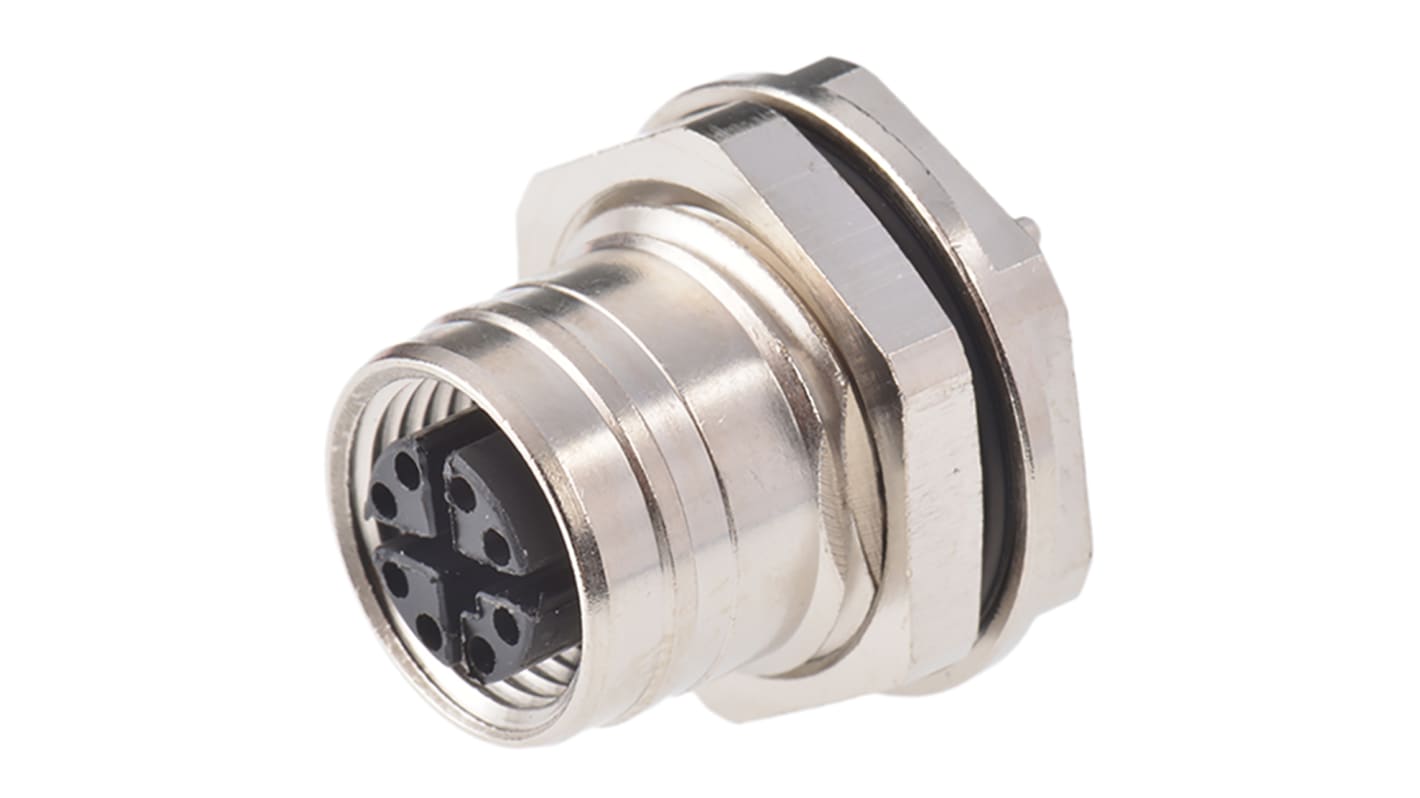 Molex Circular Connector, 8 Contacts, Rear Mount, M12 Connector, Socket, Female, IP67, Micro-Change Series