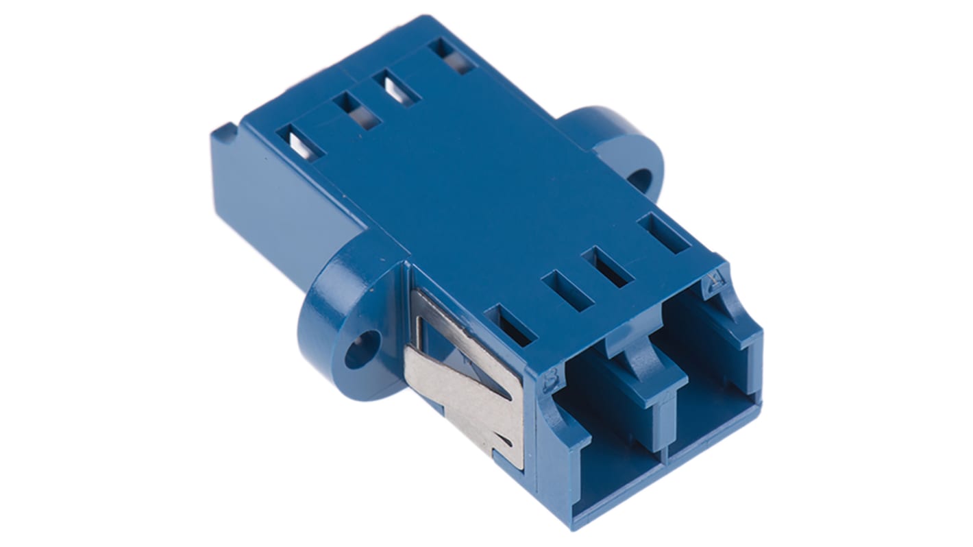 TE Connectivity LWL-Adapter, Single Mode, Duplex, Blau