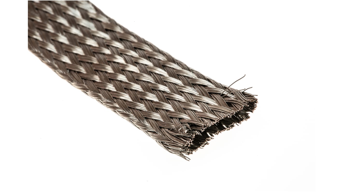 2174 SV005 Alpha Wire Expandable Braided Copper Silver Cable Sleeve