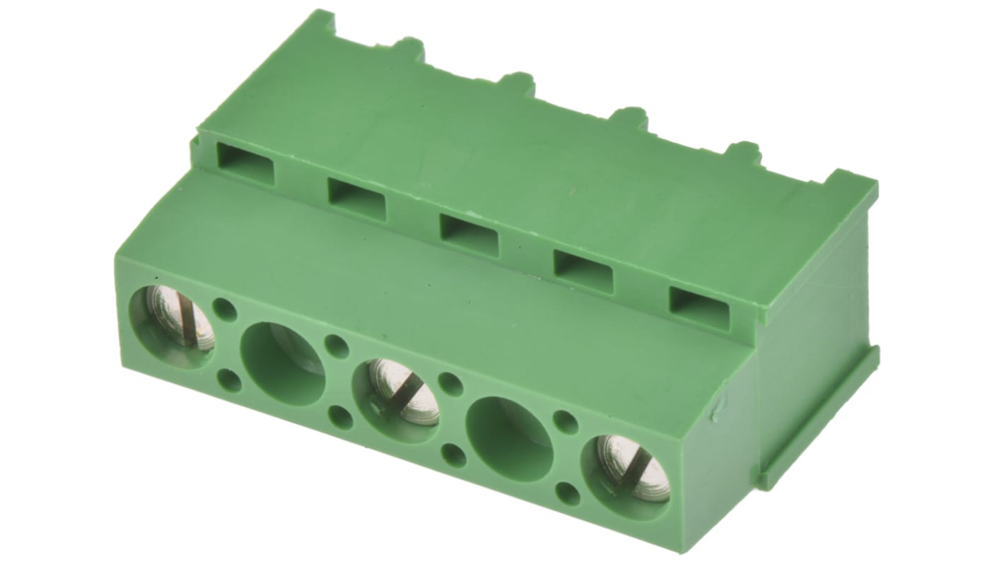 TE Connectivity Buchanan Series PCB Terminal Block, 3-Contact, 10.16mm Pitch, Through Hole Mount, 1-Row, Screw