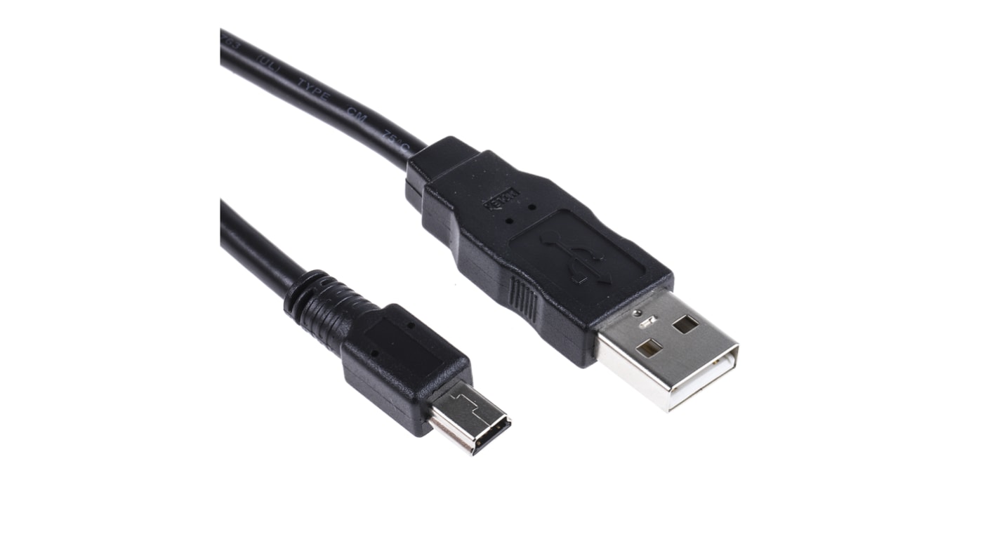 Câble USB Molex USB A vers Mini USB B, 1.5m, Noir