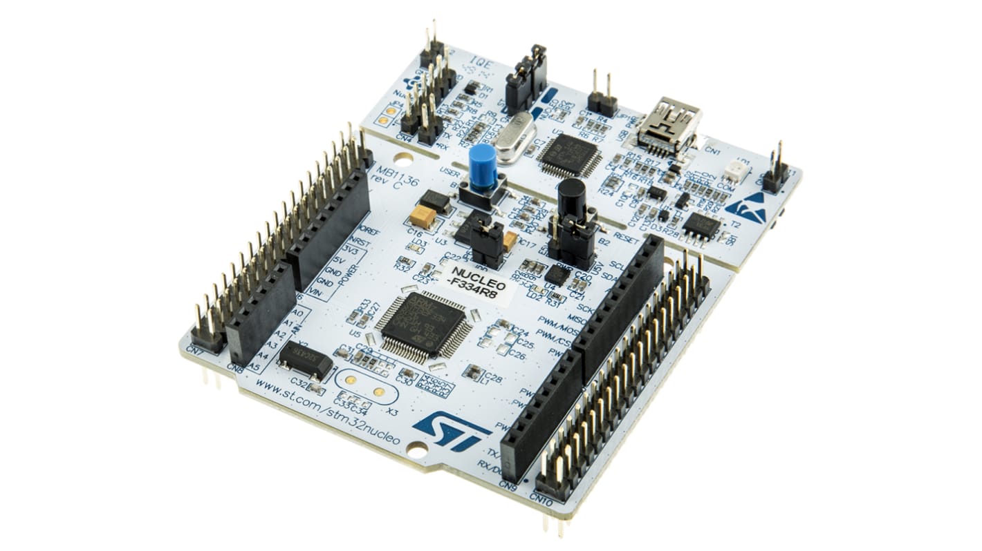 Placa de desarrollo STM32 Nucleo-64 de STMicroelectronics, con núcleo ARM Cortex M4F