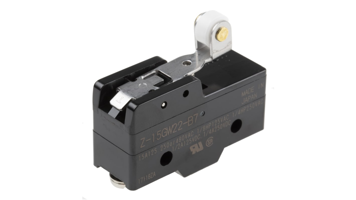 Z15GW22B7K Omron Roller Lever Limit Switch, NO/NC, IP00, SPDT