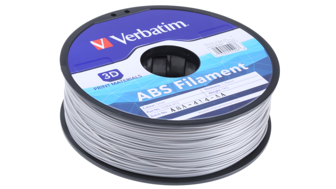 Verbatim ABS 3D-Drucker Filament, Grau, 1.75mm, FDM, 1kg