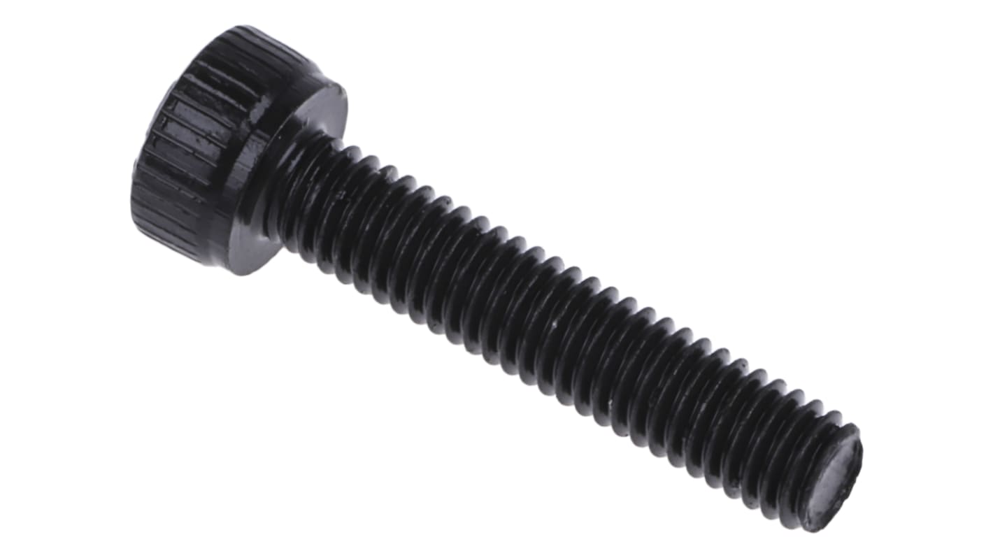 RS PRO Black, Self-Colour Steel Hex Socket Cap Screw, DIN 912, M3 x 15mm