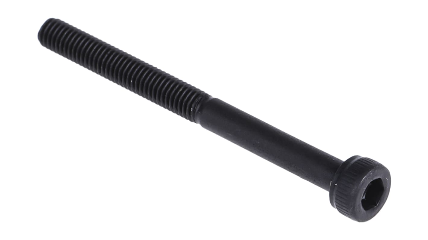 RS PRO Black, Self-Colour Steel Hex Socket Cap Screw, DIN 912, M3 x 35mm