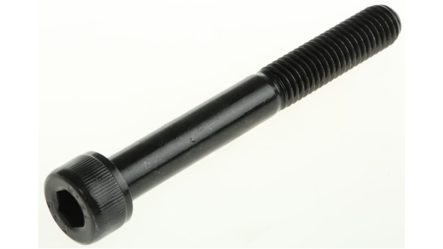 RS PRO Black, Self-Colour Steel Hex Socket Cap Screw, DIN 912, M8 x 65mm