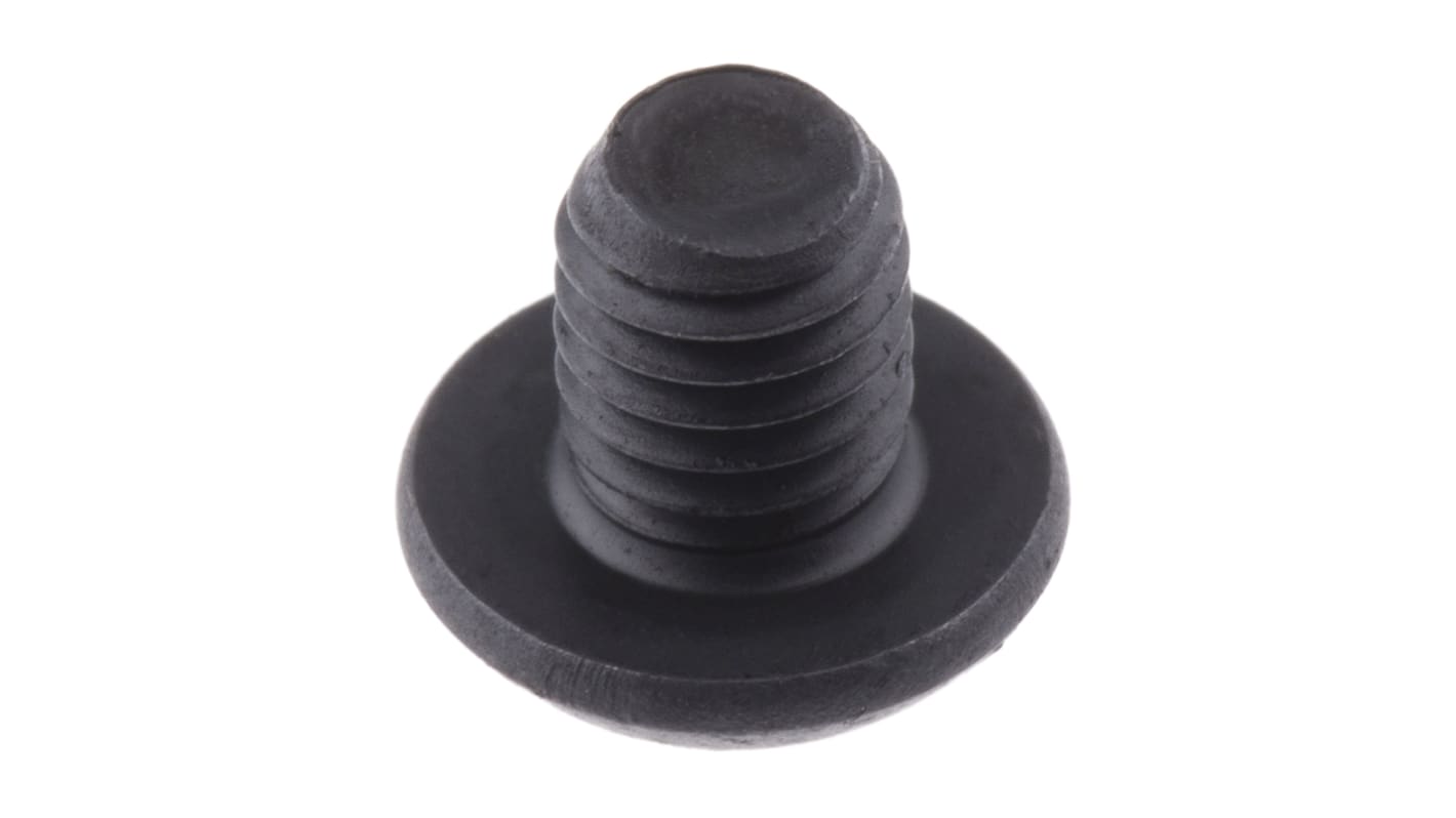 RS PRO Black, Self-Colour Steel Hex Socket Button Screw, ISO 7380, M5 x 6mm