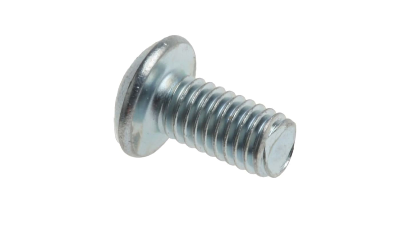 RS PRO Bright Zinc Plated Steel Hex Socket Button Screw, ISO 7380, M3 x 6mm