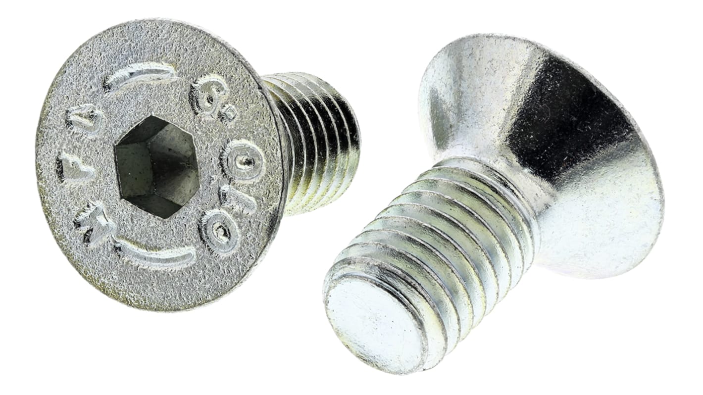 RS PRO Senkkopf Innensechskantschraube, Stahl verzinkt, M10 x 1.5mm, 20mm