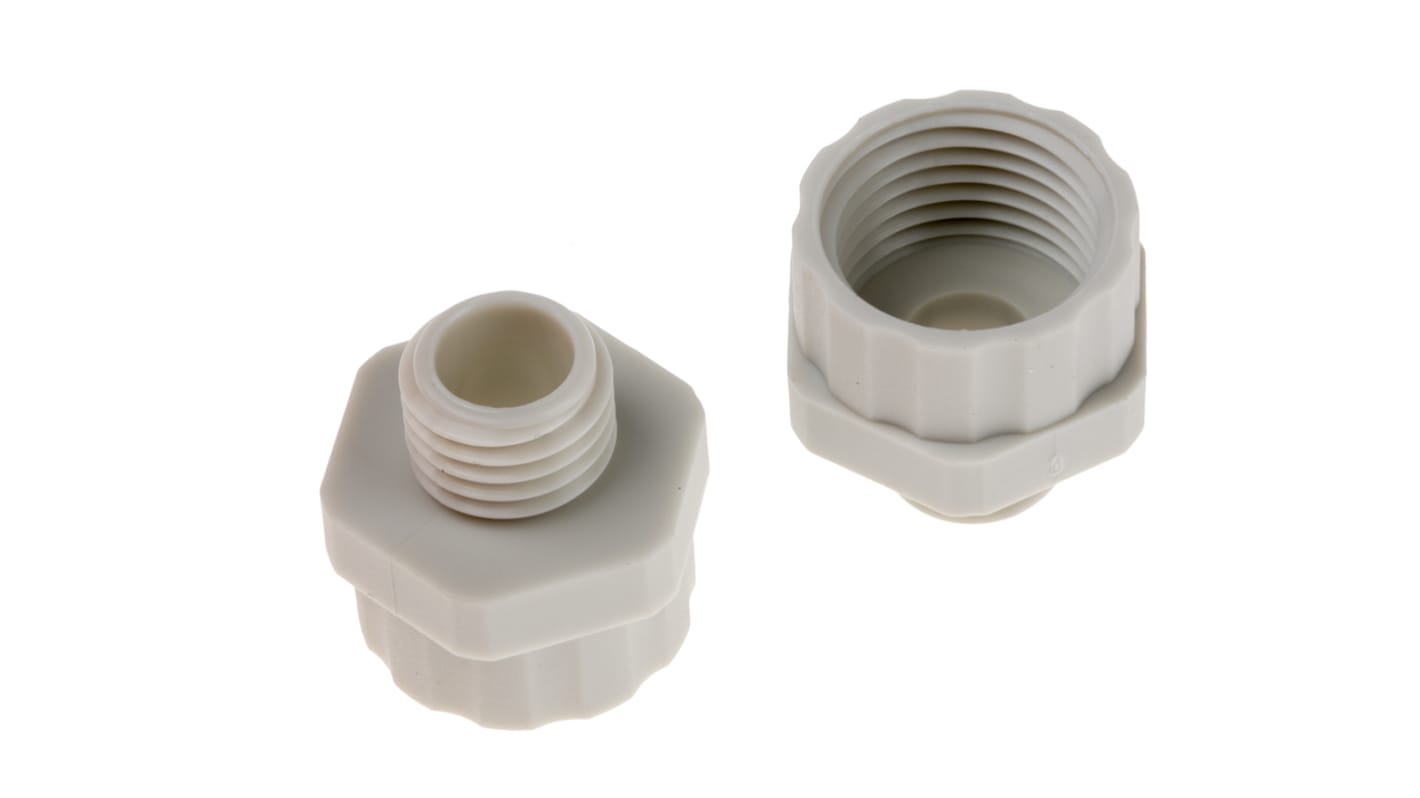 Adapter do dławnic kablowych gwint wew M16 gwint zew M12 Nylon 66 rozmiar gwintu M12 → M16 RS PRO