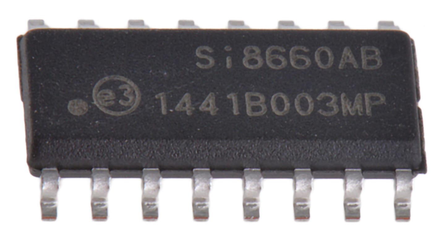 Si8660AB-B-IS1 Skyworks Solutions Inc, 6-Channel Digital Isolator 1Mbps, 2500 Vrms, 16-Pin SOIC