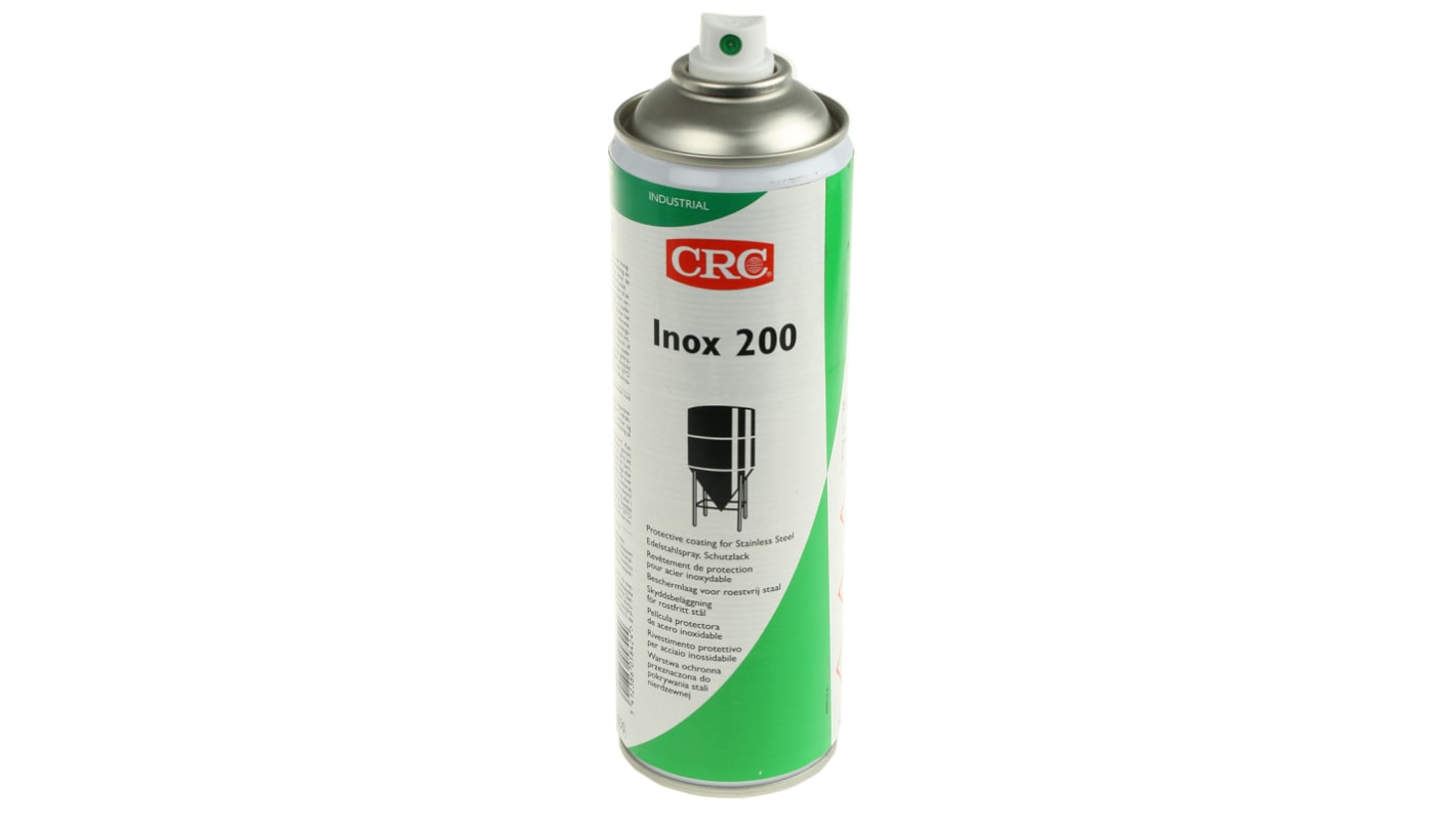 Pintura con aerosol CRC Inox 200 de color Plateado, de 500ml