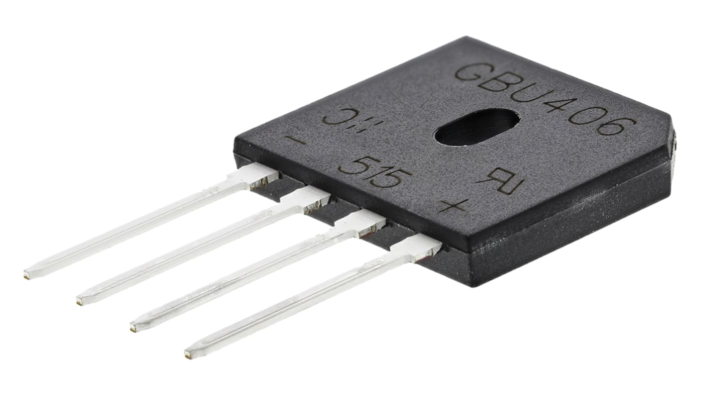 Diodes Inc Bridge Rectifier, 4A, 600V, 4-Pin