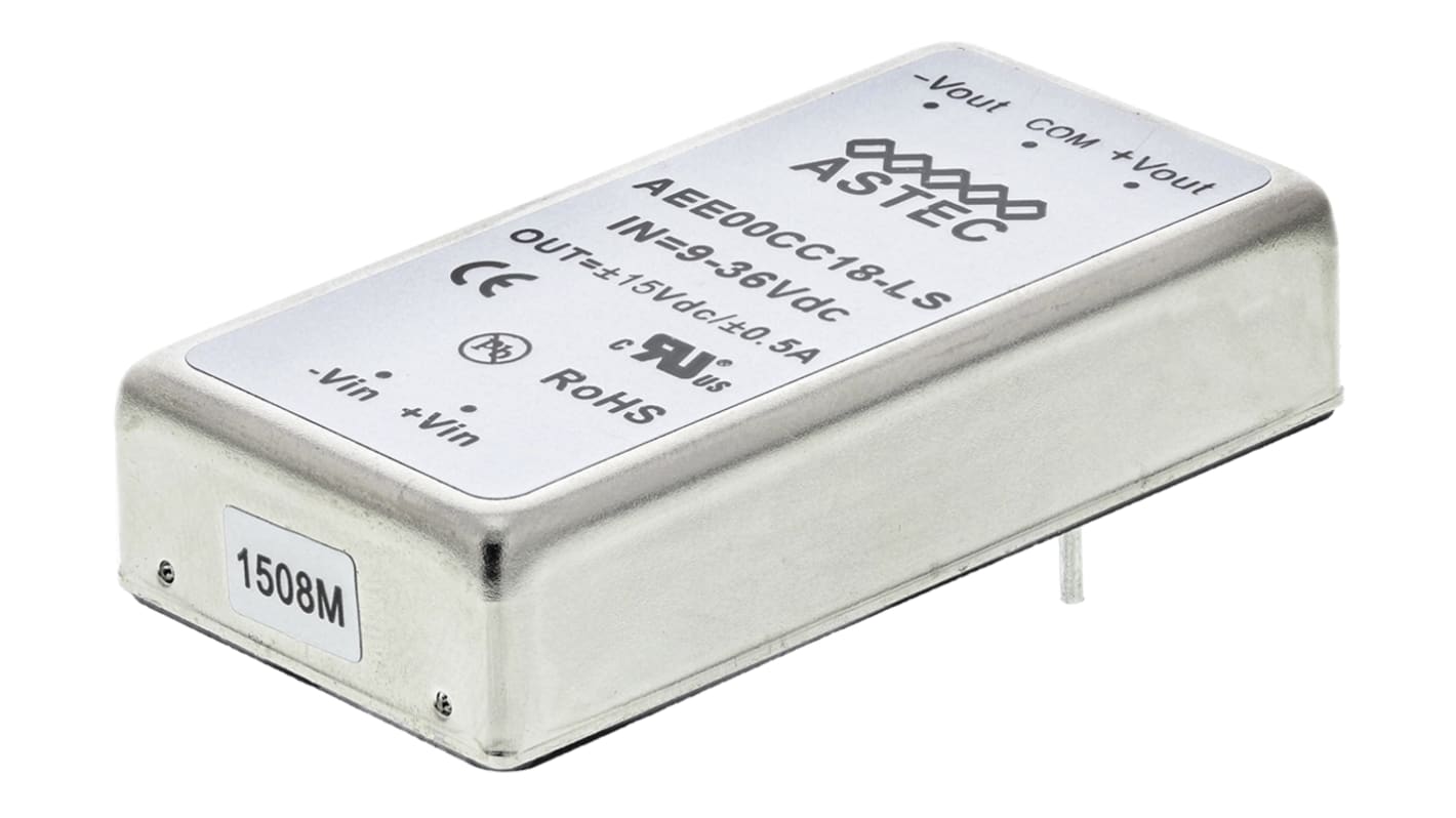 Artesyn Embedded Technologies DC-DCコンバータ Vout：±15V dc 9 → 36 V dc, 15W, AEE00CC18-LS