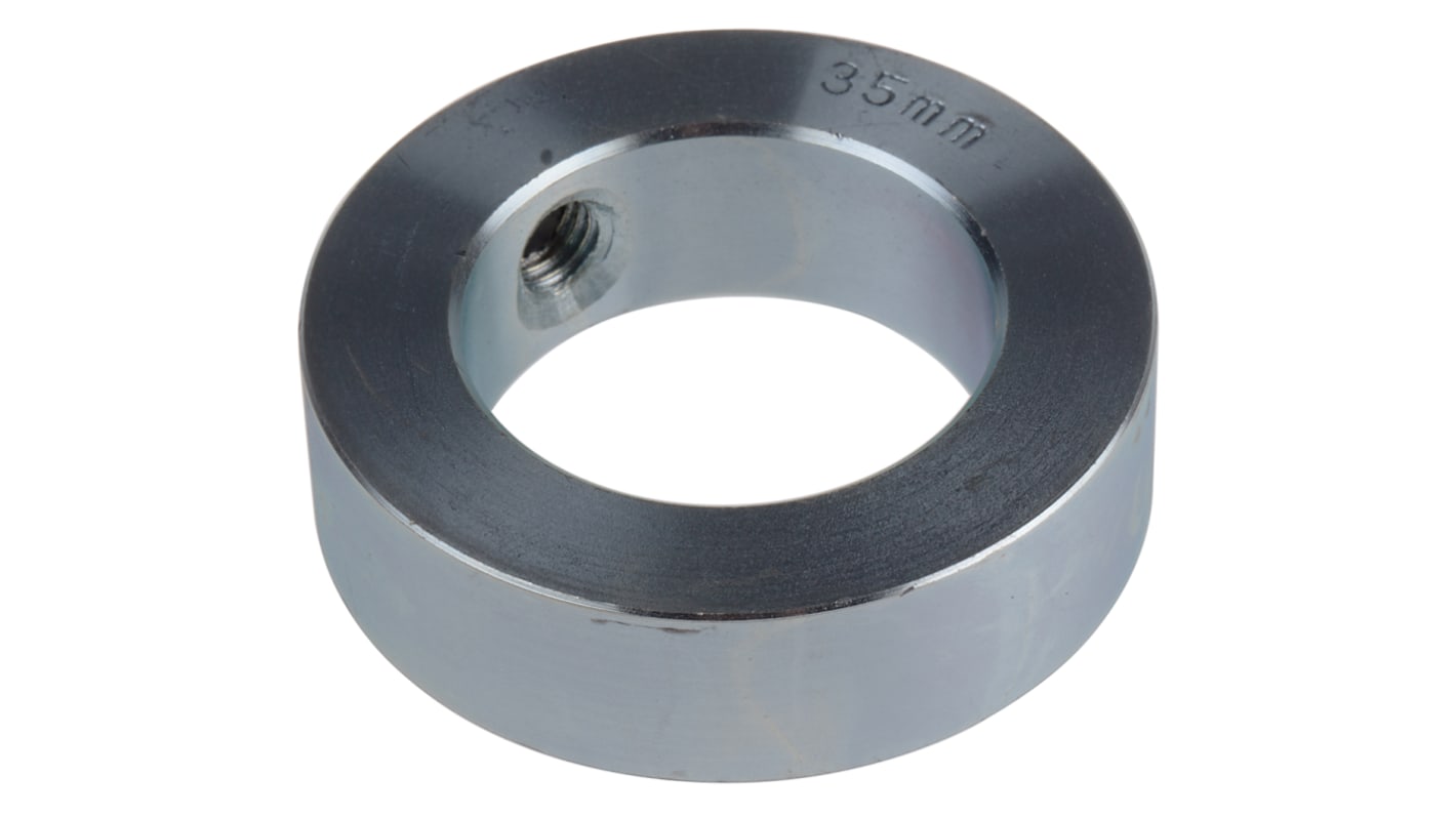 RS PRO Shaft Collar One Piece Set Screw, Bore 35mm, OD 56mm, W 16mm, Steel