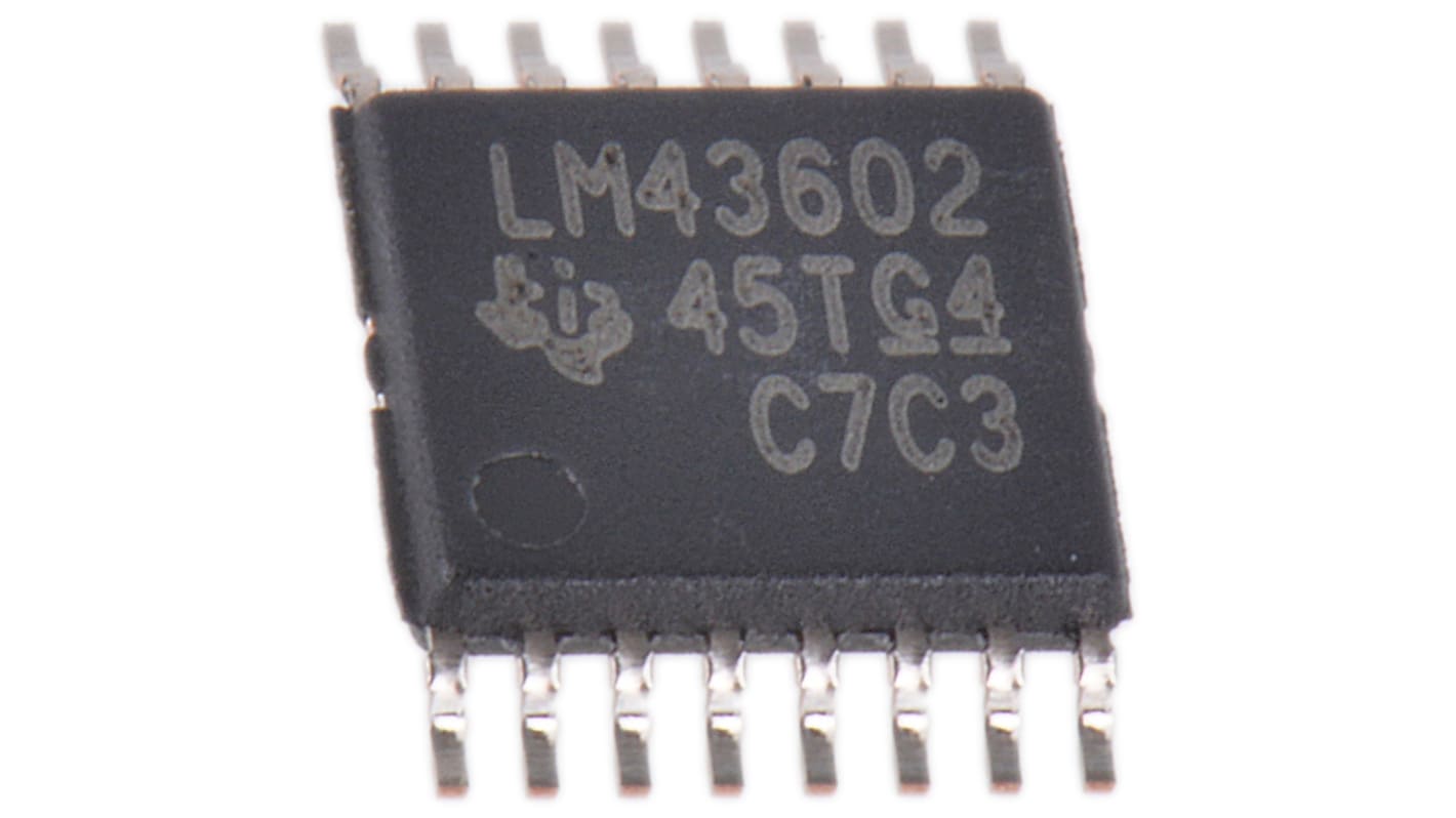 Regulador de conmutación LM43602PWPT, De bajada, 2A HTSSOP, 16 pines, Ajustable, 2,2 MHz