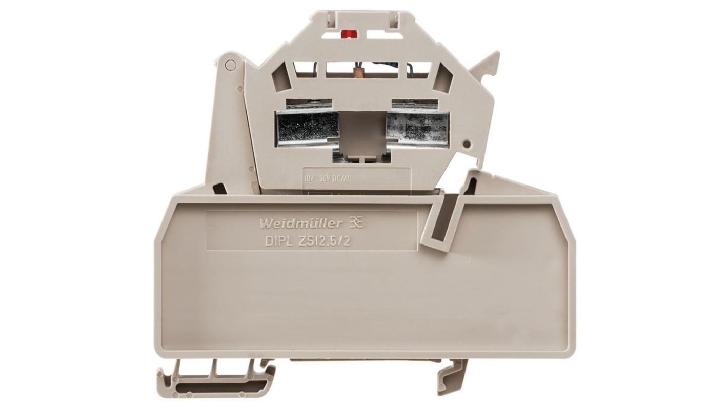 Weidmüller Z Series Beige Fused DIN Rail Terminal, Single-Level, Clamp Termination, Fused