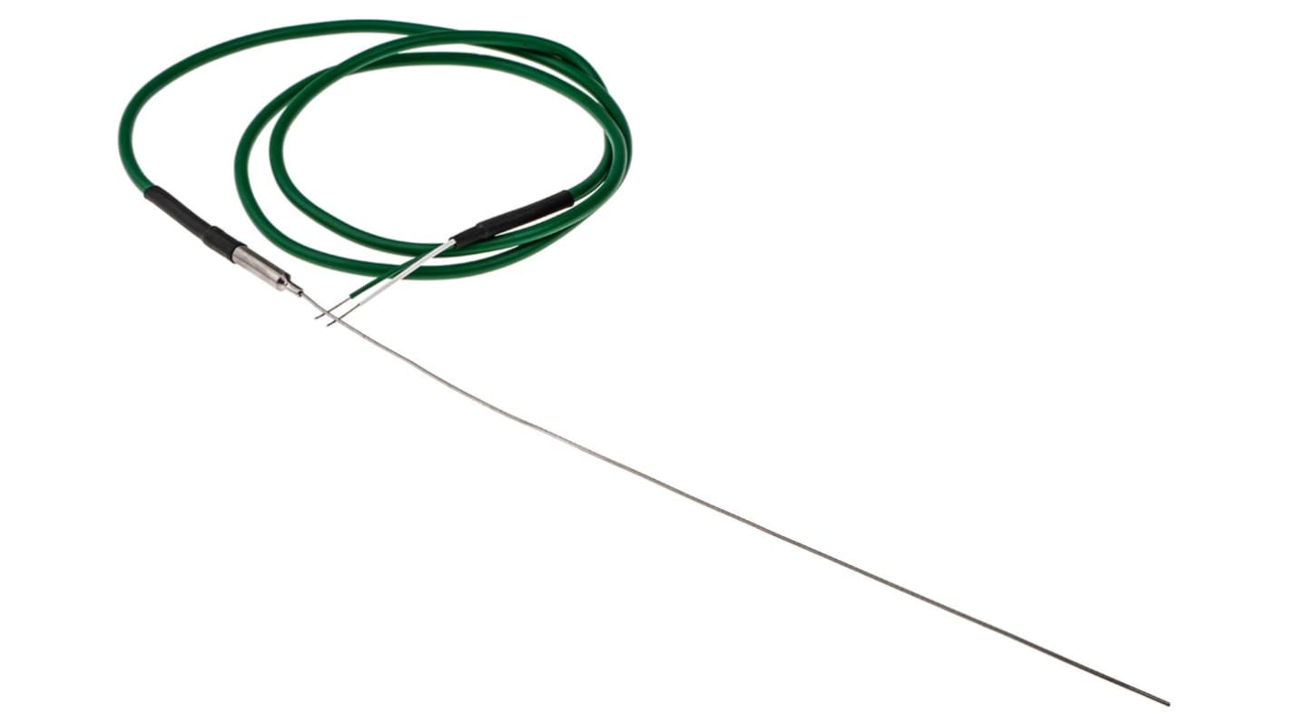Termopar tipo K RS PRO, Ø sonda 1mm x 250mm, temp. máx +800°C, cable de 1m, conexión Cable
