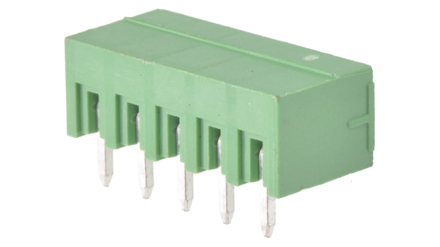 Wurth Elektronik 3.81mm Pitch 5 Way Pluggable Terminal Block, Header, Through Hole, Solder Termination