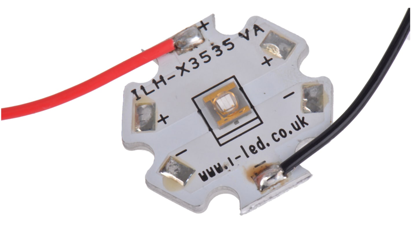 Intelligent LED Solutions UV LED 4 Pin Overflademontering 420nm,125° 400mW