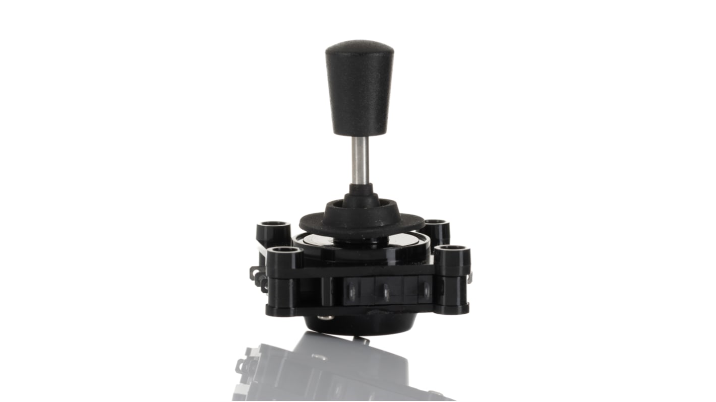 RS PRO Joystick, 2-Achsen Federrückstellung, 250V ac / 5 A @ 250 V ac, IP 65 Griff Typ Knopf