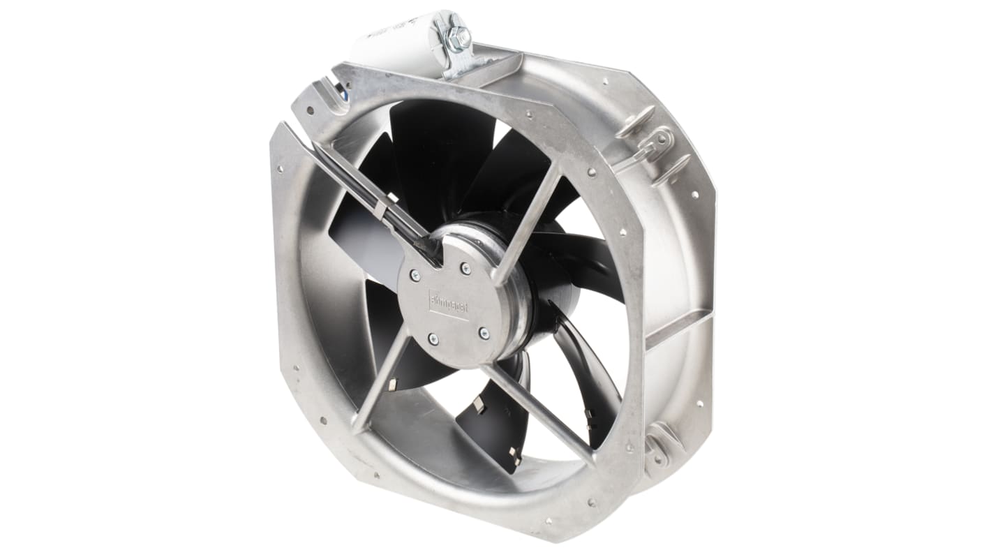 ebm-papst W2E250 Series Axial Fan, 115 V ac, AC Operation, 1970m³/h, 180W, 790mA Max, 320 x 280 x 80mm