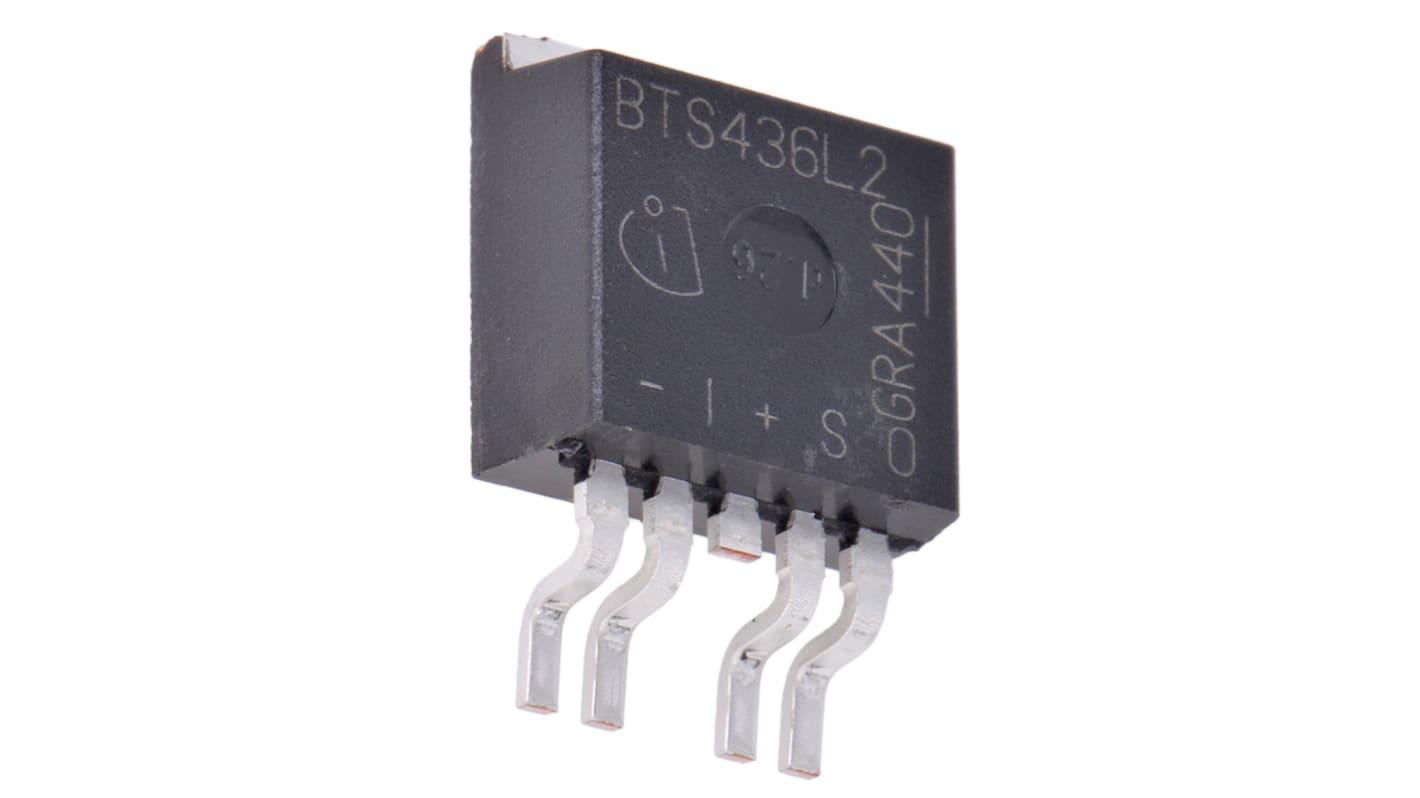 Infineon BTS436L2GATMA1 Teljesítménykapcsoló IC, Magas oldalú kapcsoló, 5-pin, TO-263