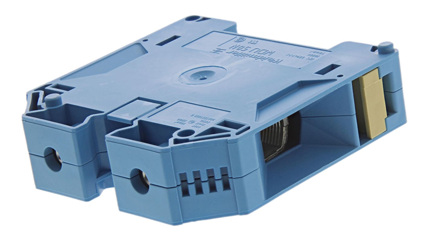 Weidmuller W Series Blue Feed Through Terminal Block, 10 → 70mm², Single-Level, Screw Termination