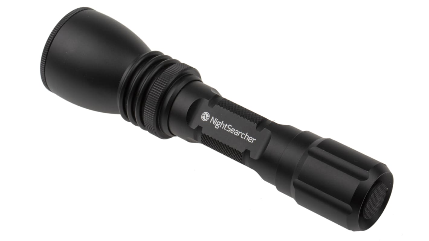 Nightsearcher UV LED Keyring Torch Black - Rechargeable, 153 mm