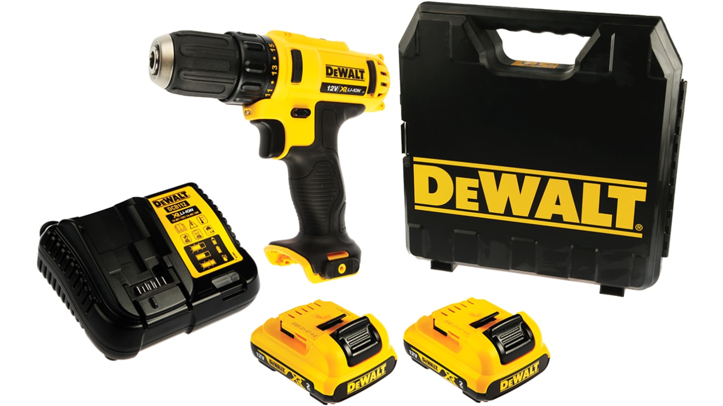 Perceuse Sans fil DeWALT DCD 12V 2Ah Li-Ion Type C - Prise européenne