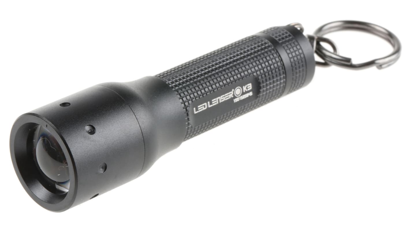 Led Lenser K3 Taschenlampe Schlüsselanhänger LED Schwarz im Alu-Gehäuse , 15 lm / 33 m, 68 mm