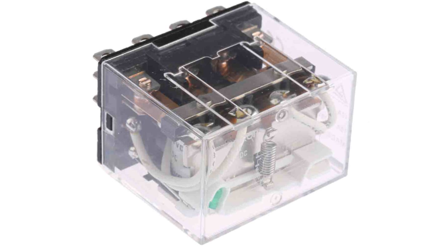 Relais de puissance Omron LY4N, 4 RT, bobine 24V c.c. Enfichable 1.5W