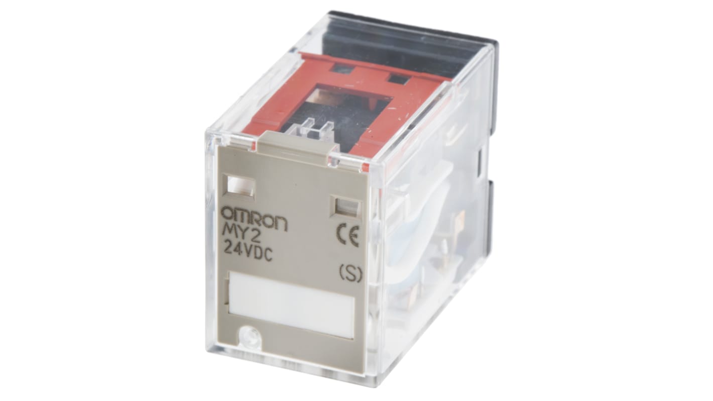 Omron Plug In Non-Latching Relay, 24V dc Coil, 10A Switching Current, DPDT