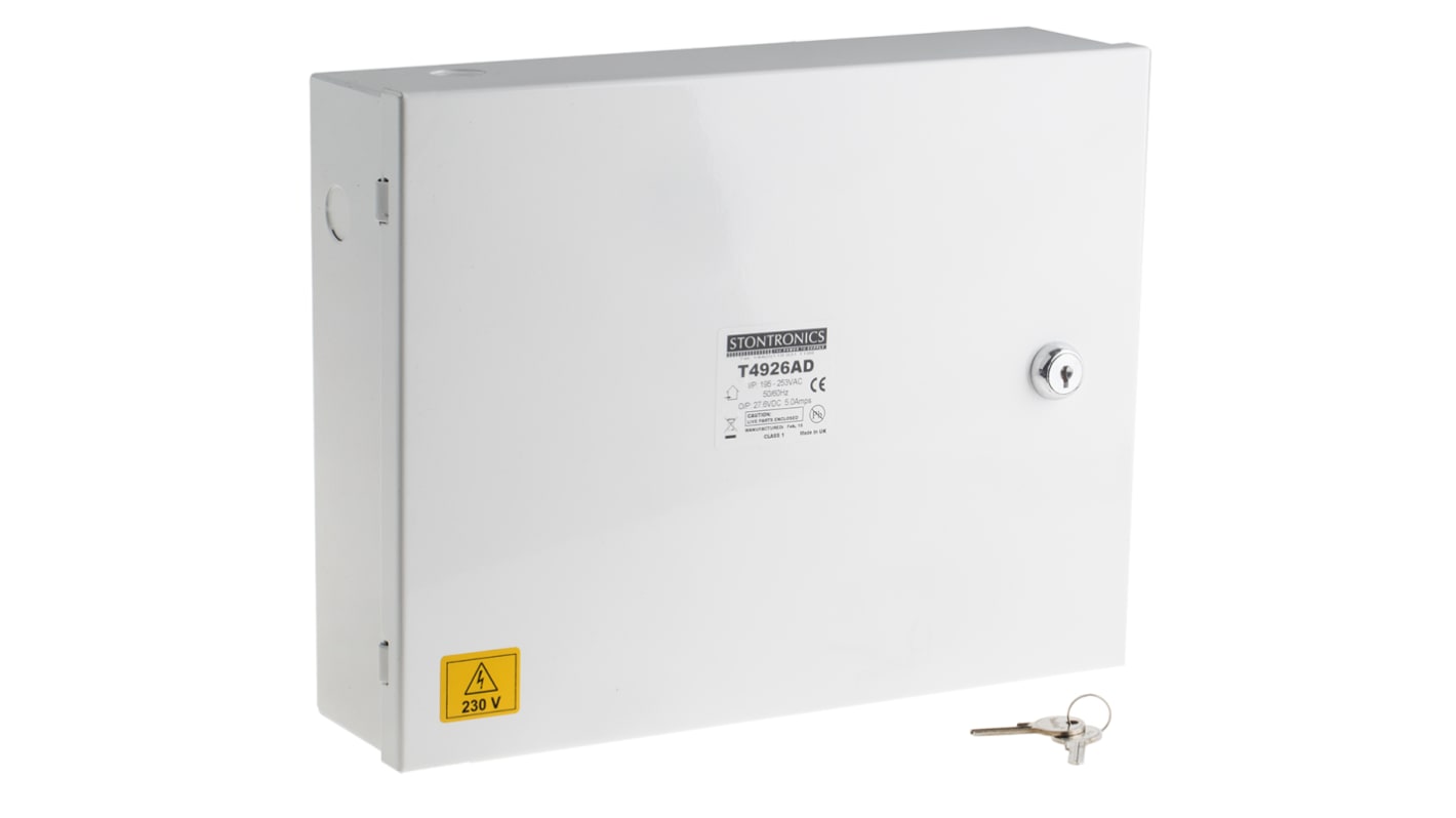 RS PRO Schaltnetzteil, AUS 27.6V dc / 5A 140W, EIN 195 → 253V ac Geschlossen, Wandmontage