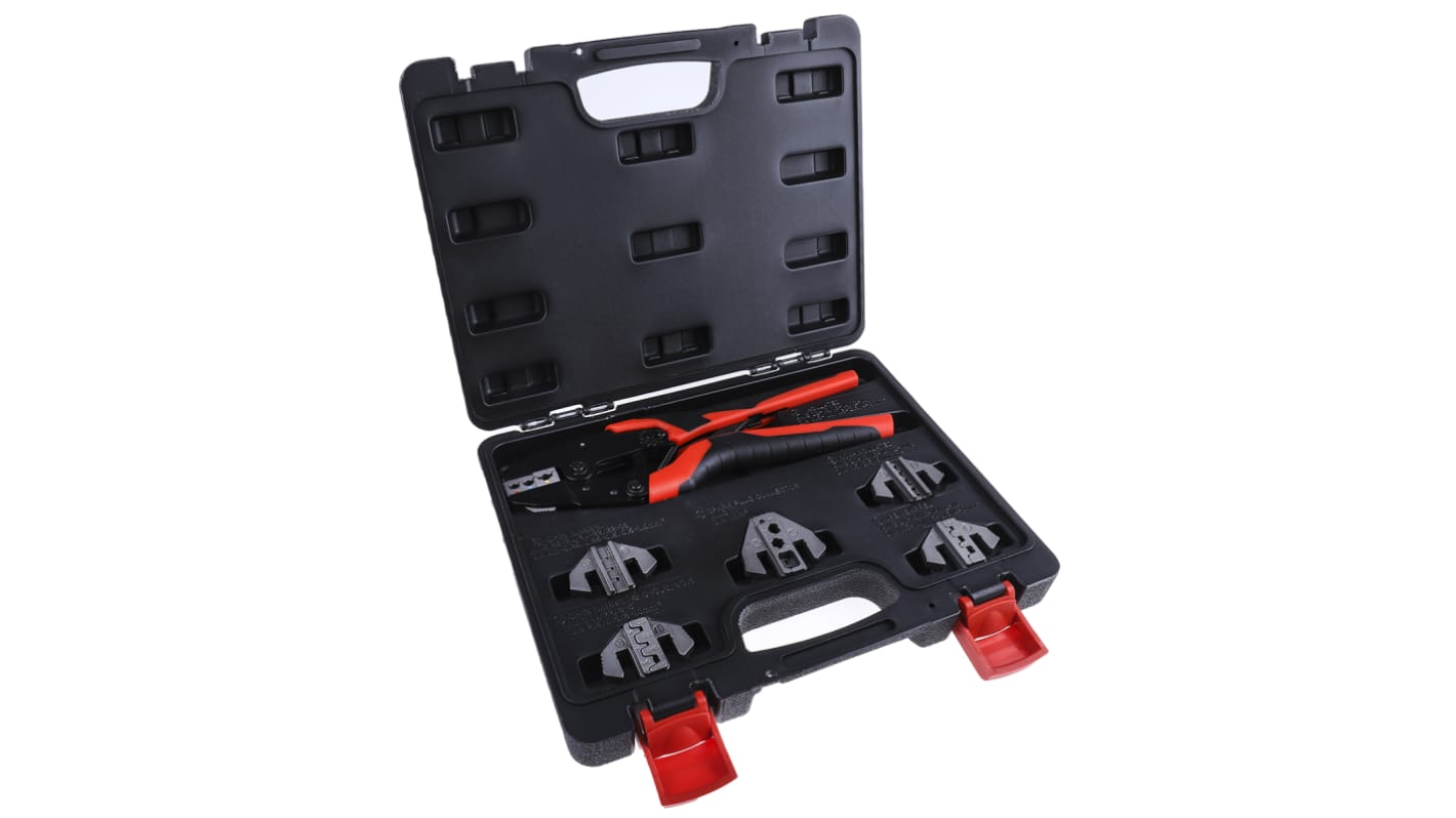 RS PRO Hand Ratcheting Crimp Tool for Insulated Spade Connectors, 0.1 →