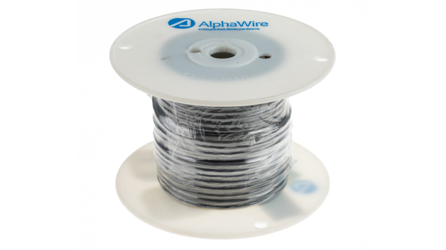 Alpha Wire Alpha Essentials Control Cable, 4 Cores, 0.35 mm², Unscreened, 30m, Grey PVC Sheath, 22 AWG