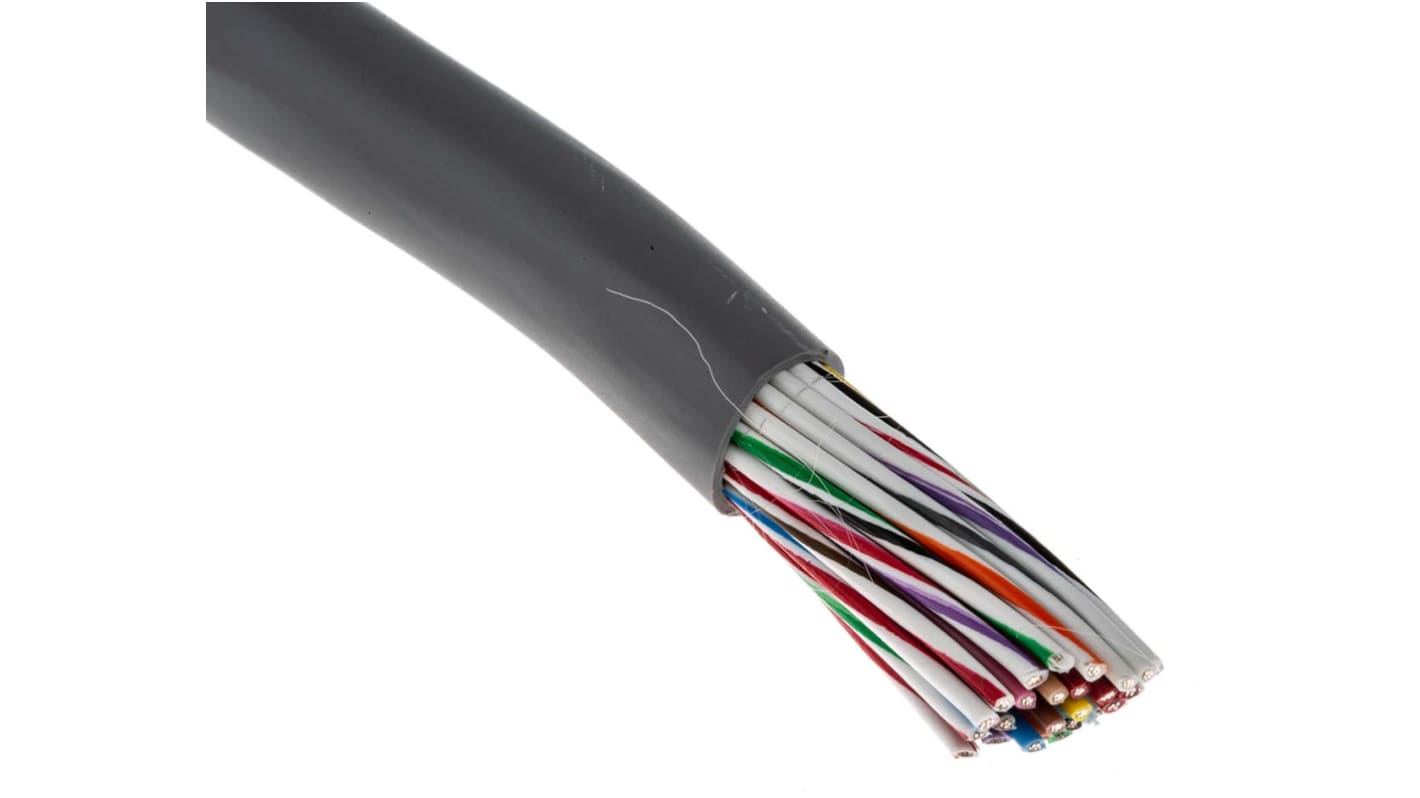 Alpha Wire Alpha Essentials Communication & Control Steuerkabel, 40-adrig x 0,35 mm² Grau, 30m, 22 AWG,  ungeschirmt