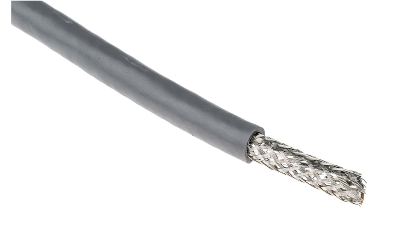 Alpha Wire Alpha Essentials Communication & Control Steuerkabel, 8-adrig x 0,35 mm² Grau, 30m, 22 AWG, Geflecht, Folie