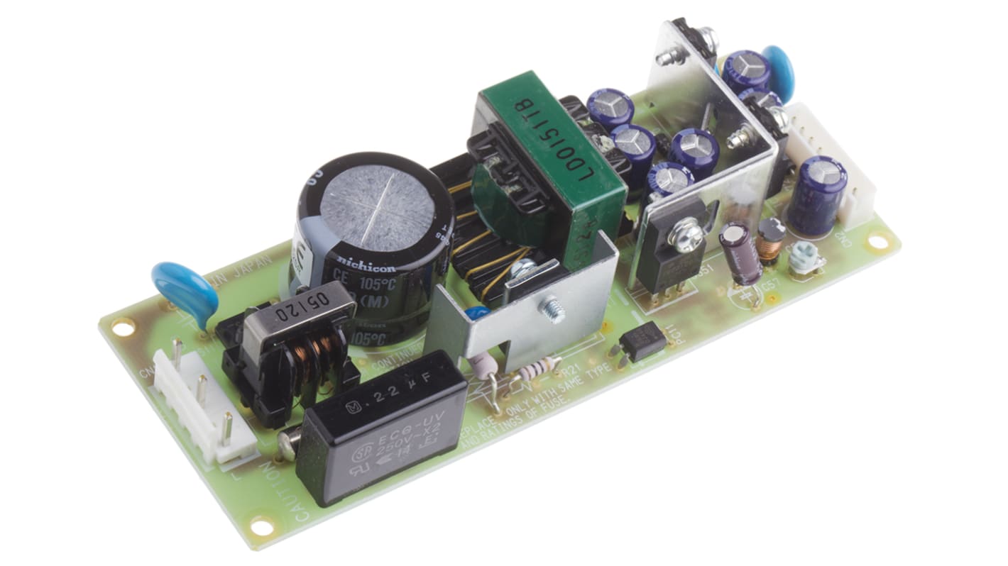 Cosel Switching Power Supply, LDC15F-1-Y, 5 V dc, ±12 V dc, 2 A, 200 mA, 300 mA, Triple Output, 85 → 264V ac