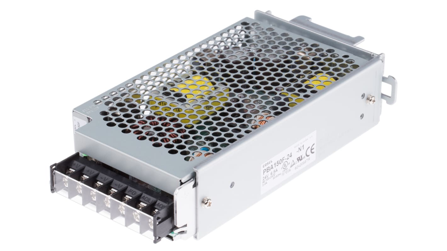 Cosel Switching Power Supply, PBA150F-24-N1, 24V dc, 6.5A, 156W, 1 Output, 85 → 264V ac Input Voltage