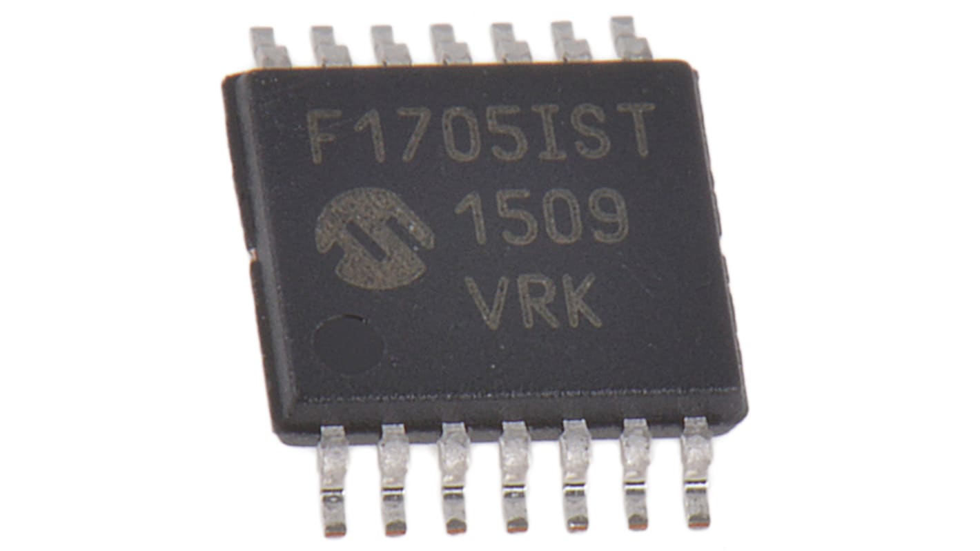 Microchip PIC16F1705-I/ST, 8bit PIC Microcontroller, PIC16F, 32MHz, 8192 words Flash, 14-Pin TSSOP