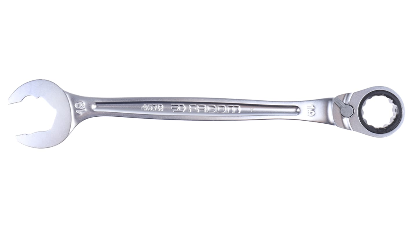 Uniwersalny klucz zapadkowy, roz. 19 mm, dł. 247 mm, materiał: Stal chromowo-wanadowa, Facom