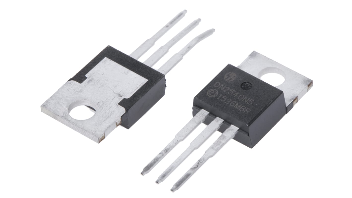 MOSFET Microchip, canale N, 25 Ω, 500 mA, TO-220, Su foro