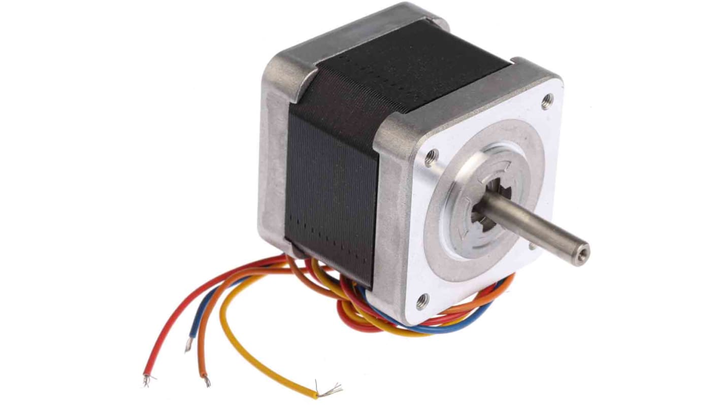 Sanyo Denki Hybrid, Single Shaft Stepper Motor, 0.39Nm Torque, 24 V, 1.8°, 42 x 42mm Frame, 5mm Shaft