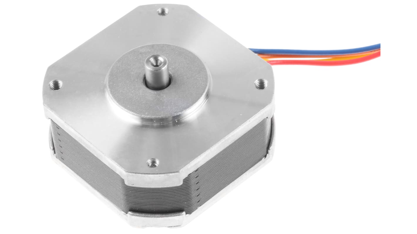 Sanyo Denki SS24 Series Hybrid, Single Shaft Stepper Motor, 18.6mNm Torque, 24 V, 1.8°, 42 x 42mm Frame, 5mm Shaft